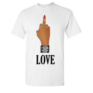 Love Finger White Tee